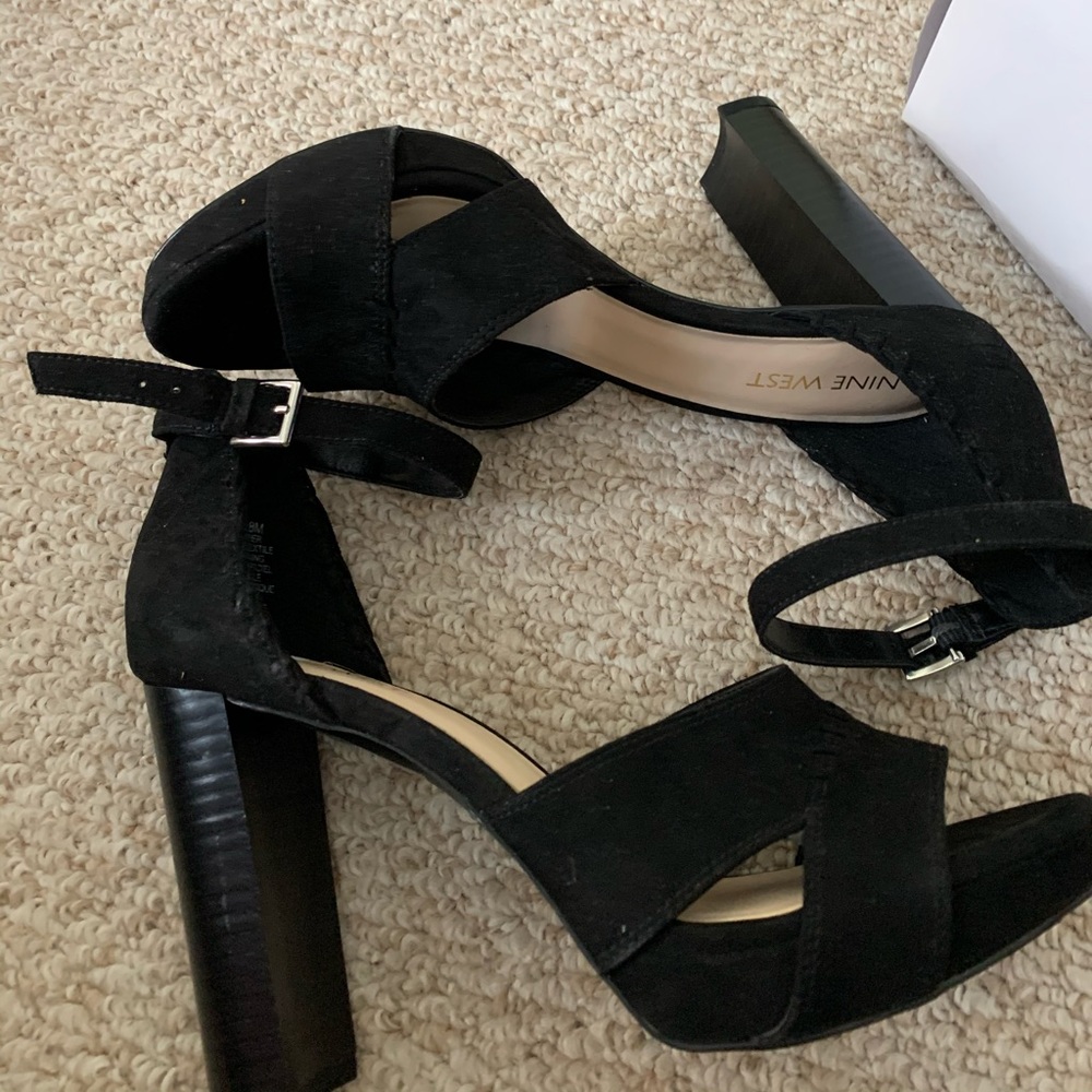 Nine West Dreamao black chunky heel sandal